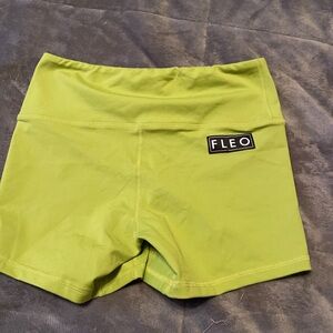 Fleo lime green gym shorts